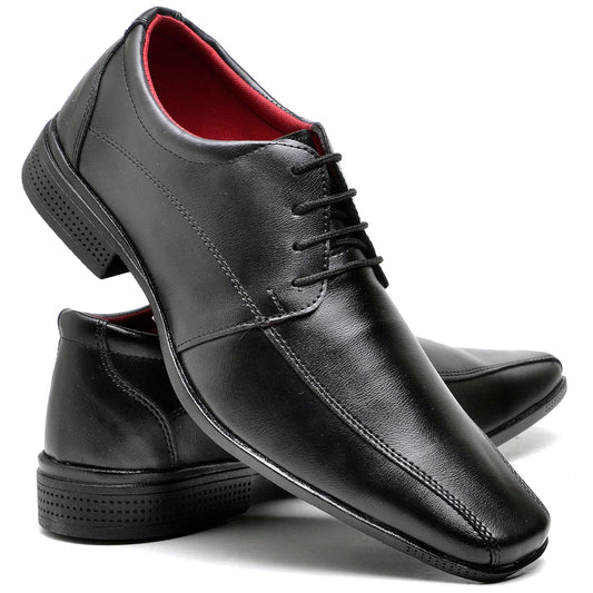 Sapato Social Oxfor Fino Preto de Amarrar